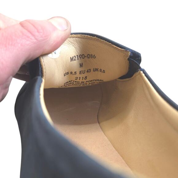 Samuel Hubbard Mens Navy Blue Suede Slip On Casual Shoes Size 9.5 Missing Insole - Picture 12 of 14